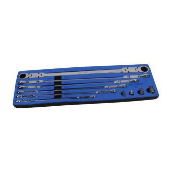 US PRO 7585 10-Pc Double Ring Ratchet Wrench Set