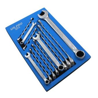 US PRO 2273 12-Pc Stubby Metric Combination Spanner Set