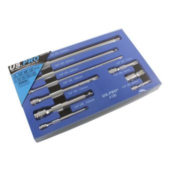 US PRO 4188 9-Pc Wobble Extension Bar Set
