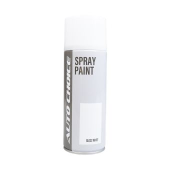 Auto Choice Gloss White Spray Paint 400ml Single Pack