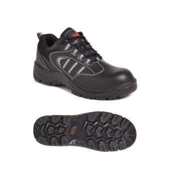 Apache Black S3 Safety Shoes – Model AP306 – Non-Metallic, Water Resistant, SRA Rated