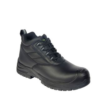 Apache Black S3L Recycled Leather Safety Boots – Water Resistant, SR, LG, FO