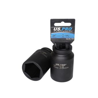 US PRO 7510 3/4 Drive 38mm 6 Point Deep Impact Socket Pack of 5