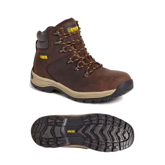 Apache Brown S3 Nubuck Safety Hiker Boots – Water Resistant, SRA, HRO