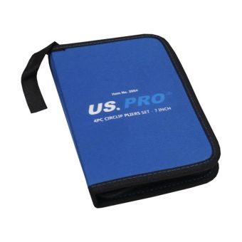 US PRO 2064 4-Pc 7″ Circlip Pliers Set in Zip Pouch