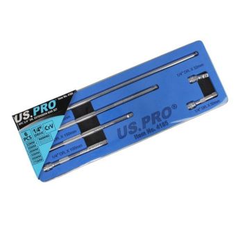 US PRO 4185 6-Pc 1/4″ Drive Extension Bar Set (32–275 mm)