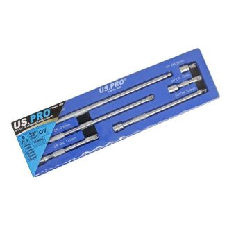US PRO 4029 6-Pc 3/8″ Drive Wobble Extension Bar Set (38–300 mm)