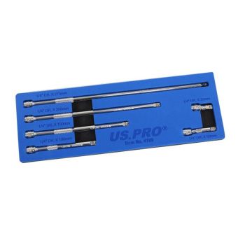 US PRO 4189 6-Pc 1/4″ Drive Wobble Extension Bar Set (32–275 mm)