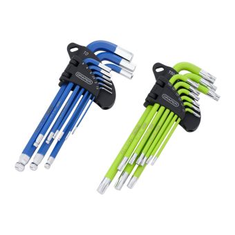 Draper TX-STAR and Metric Ball End Hex Key Set 18 Piece 12823