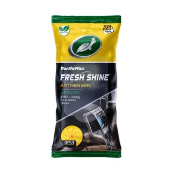 Turtle Wax Fresh Shine Matt Finish Wipes – Citrus Scent (24 Pack)