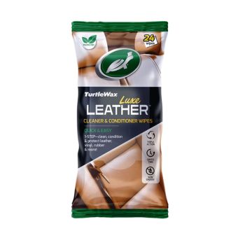 Turtle Wax Luxe Leather Cleaner & Conditioner Wipes (24 Pack)