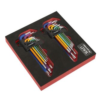 Sealey AK7199 TRX-Star* & Ball-End Hex Key Set 18pc Long Anti-Slip product image