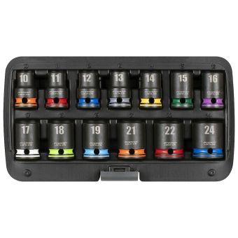 Sealey Premier AK56160M Lock-On 1/2in Drive Metric Impact Socket Set 13pc