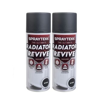 Spraytekk STMBRPX2 400ml Matt Black Radiator Paint Box of 18 Twin Packs