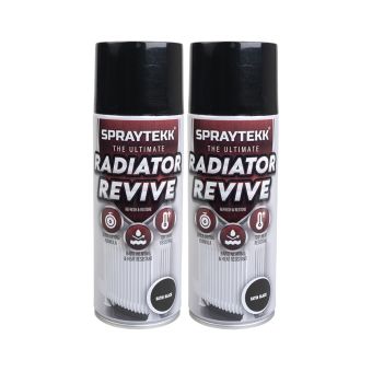 Spraytekk STSBRPX2 400ml Satin Black Radiator Paint Box of 18 Twin Pack