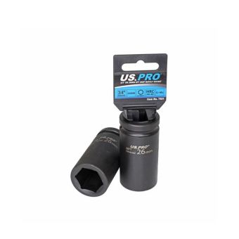 US PRO 7501 26mm Deep Impact Socket 3/4 Inch Drive 6 Point Box of 10