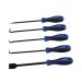 US PRO 5-piece long-reach pick and hook set, 260 mm CR-V shafts with ergonomic handles – Code 5042