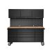 US SNAP MAC 72 Inch Matt Black 15 Drawer Workbench with Upper Cabinets