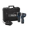 Draper DXPULSE 27983 12V Brushless Combi Drill & Impact Driver Kit 1/4" Sq. Dr. 2 x 2.0Ah Batteries 1 x Charger