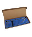 US PRO 2218 10-Pc Extra-Long Double Flexi-Head Ring Ratchet Wrench Set