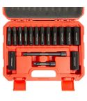 Jefferson JEFISOC38-01 16pc 3/8" Deep Metric Impact Socket Set (6pt)
