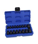 US PRO 3420 – 17-Pc Impact E-Star Socket Set (E5–E24)