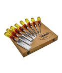 Irwin Marples XMS19CHIS8PC M373 8 Piece Splitproof Bevel Edge Wood Chisel Set with Wooden Case