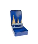 Jefferson Tools JEFSTPSHSS03 3 Piece HSS Step Drill Set