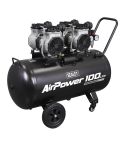 Sealey SAC10001S 100L Oil Free Low Noise Direct Drive Air Compressor 2 x 2hp product image