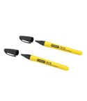 Stanley STA047316 Fine Tip Permanent Markers Black Pack of 2