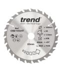 Trend CSB/16524T Wood Cordless Circular Saw Blade 165mm x 20mm x 24T