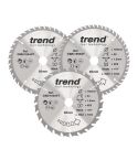 Trend Wood Cordless Circular Saw Blade 165mm x 20mm x 24/40/52T 3 Pack CSB/165/3PK/B