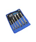 US Pro 3475 Professional 6 Piece Metric Flexi Double Ring Gear Ratchet Wrench Set