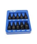 US PRO 7589 10pc 1/2" Drive Impact Spline Bit Socket Set M4–M18