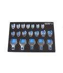 US Pro Industrial 7556 Professional 19 Piece Metric Crowfoot Wrench Set EVA Tray