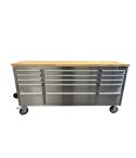 US SNAP MAC USSM72SS15 72in Stainless Steel 15 Drawer Work Bench Tool Chest Cabinet